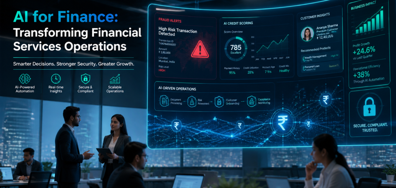 Financial institution facing manual processing challenges before implementing AI for finance solutions